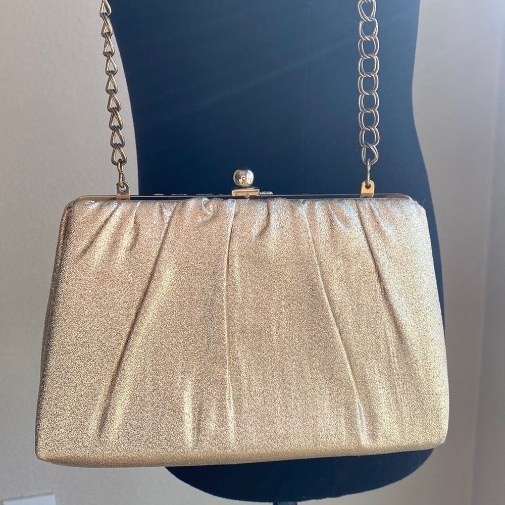 Vintage Bell Purse of California Gold with Original Shoulder Chain